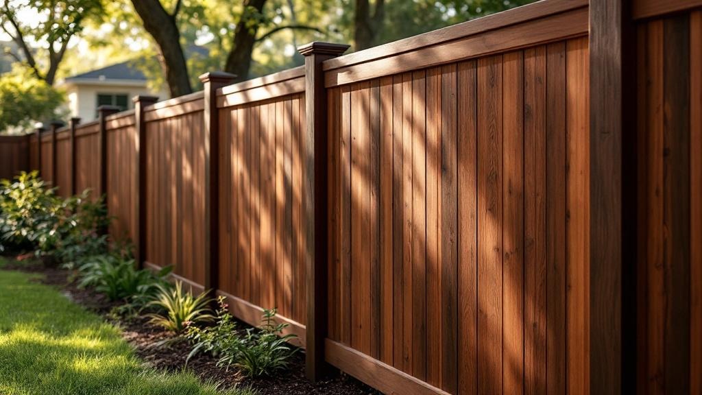 Professional wood privacy fence installation in Tampa - backyard privacy