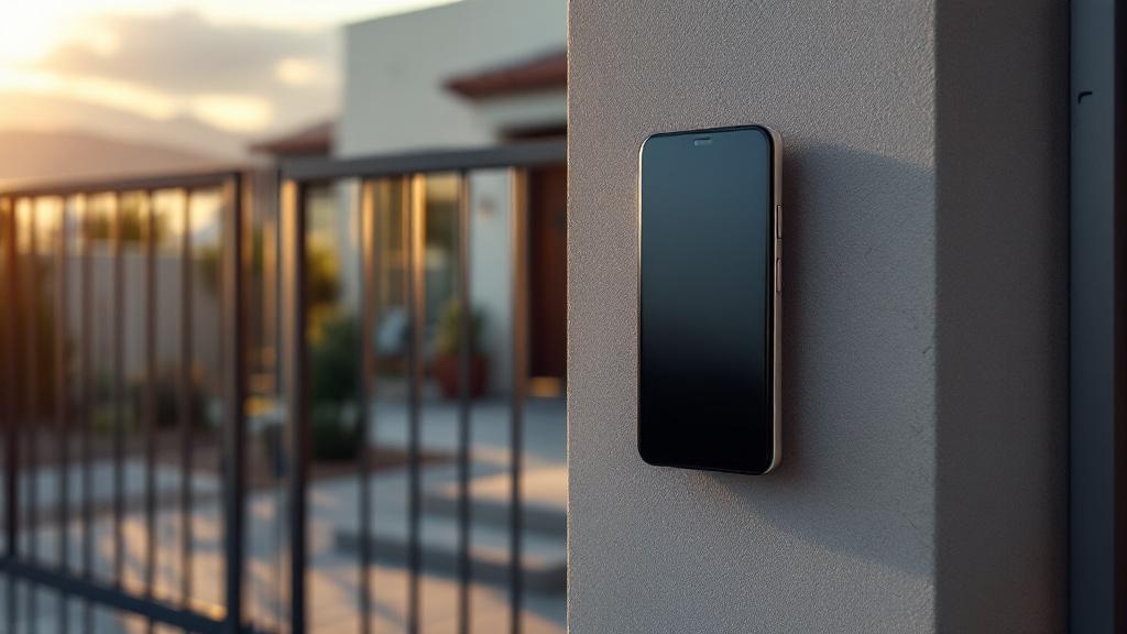 modern access control gate access control - professional installation by fence contractor in Las Vegas, Nevada