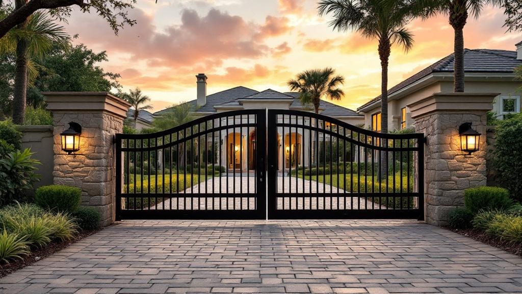 aluminum driveway gate for property entrance in Florida