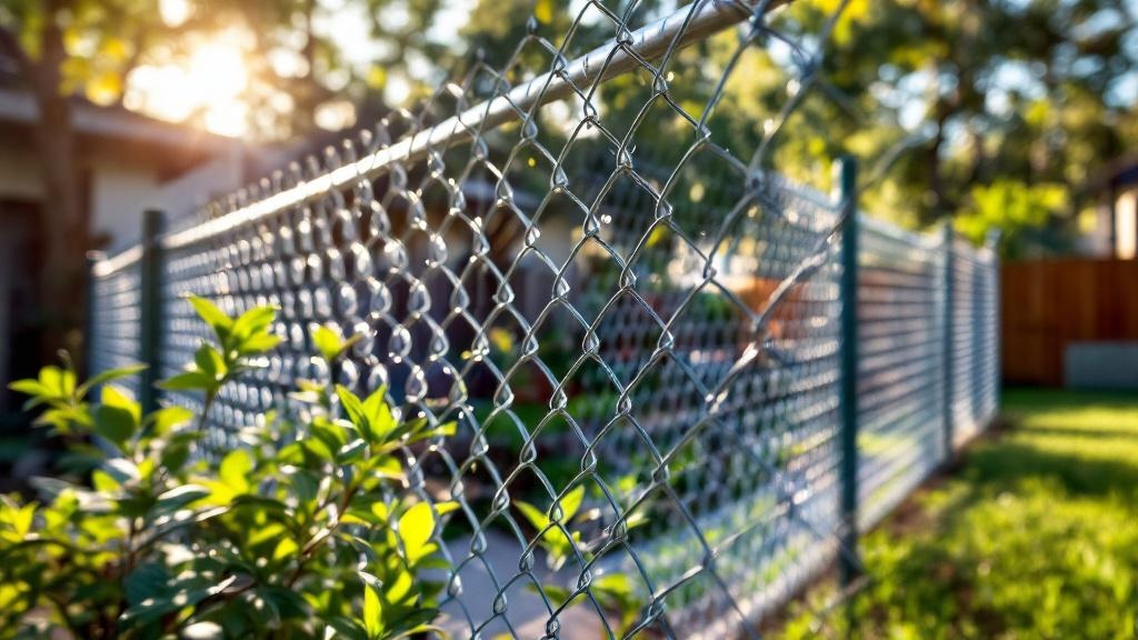 galvanized chain link chain link fence for garden protection in Florida
