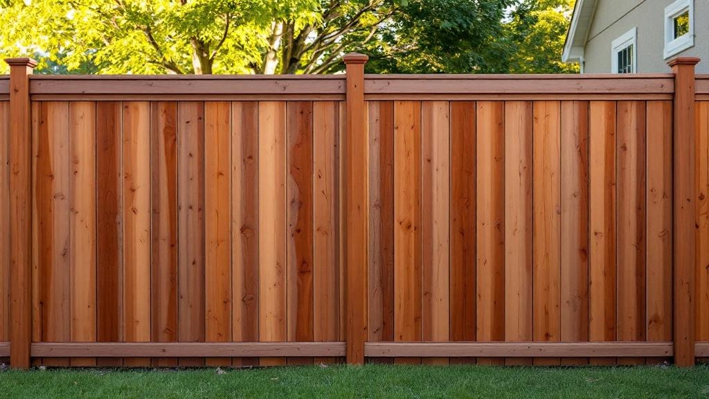 Western Red Cedar flat-top - 6-foot installation by fence contractor in Phoenix, Arizona