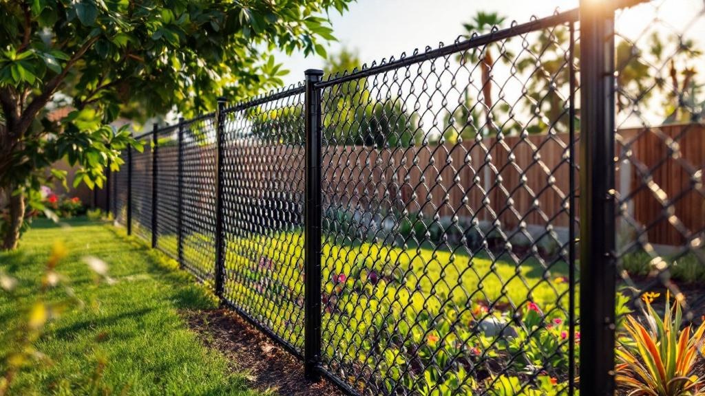 Professional chain link fence installation in Las Vegas - garden protection