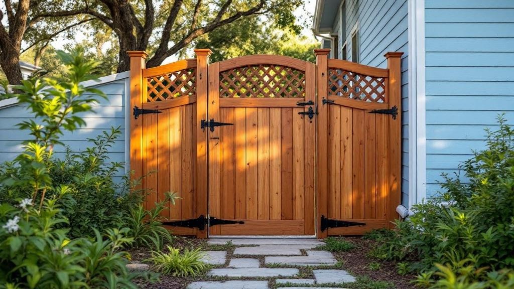 cedar wood lattice accent - professional installation by fence contractor in Tampa, Florida