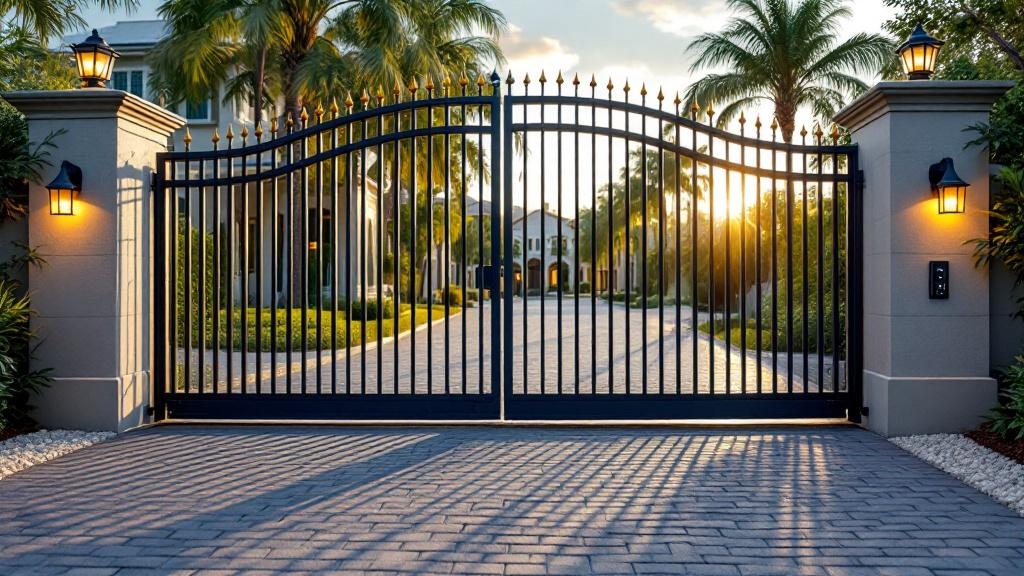 Professional automatic gate installation in Miami - secure vehicle access