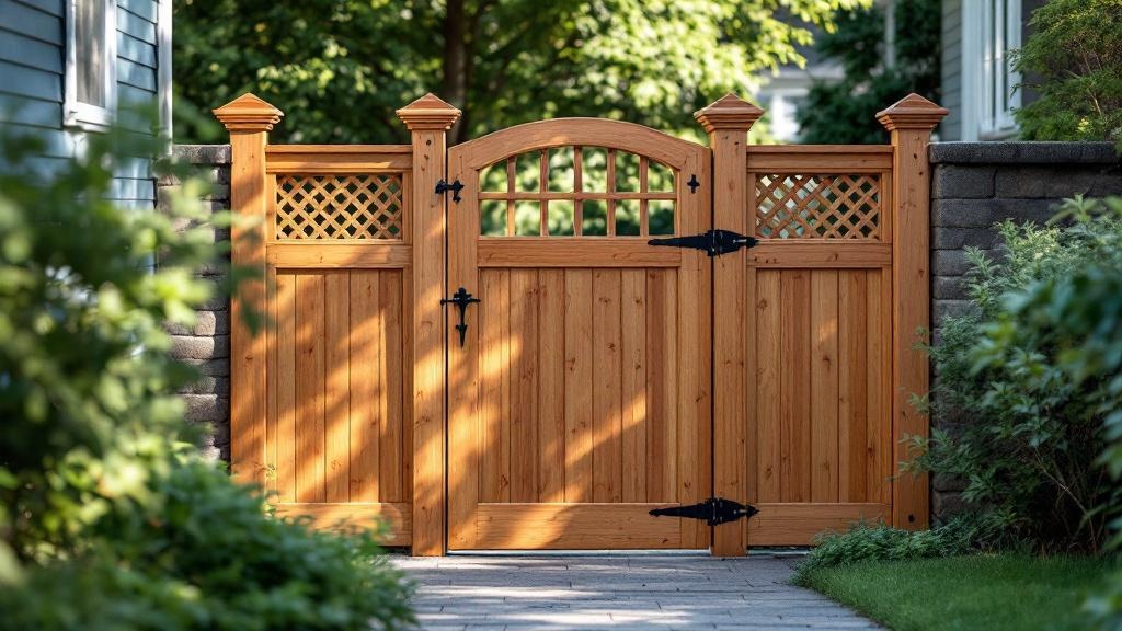 cedar wood lattice accent - professional installation by fence contractor in Atlanta, Georgia
