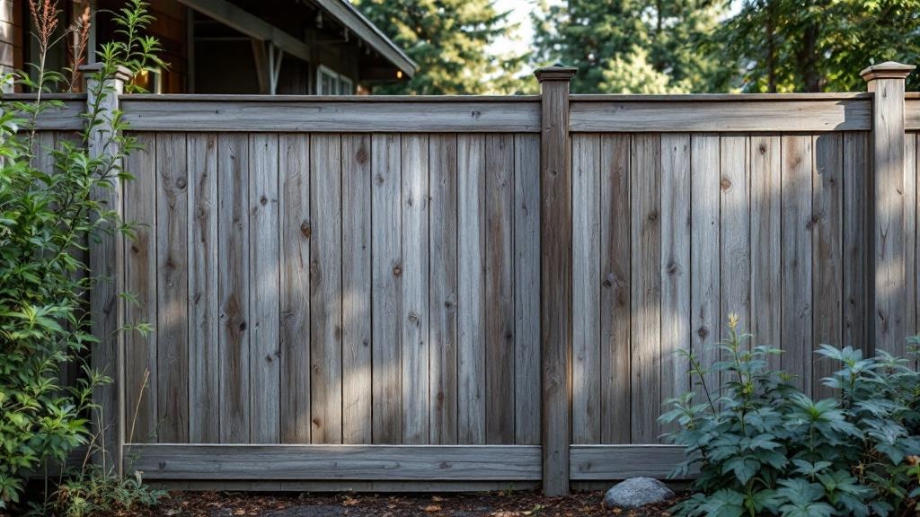 Redwood flat-top - 8-foot installation by fence contractor in Seattle, Washington
