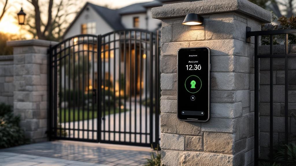 modern access control gate access control - professional installation by fence contractor in Dallas, Texas