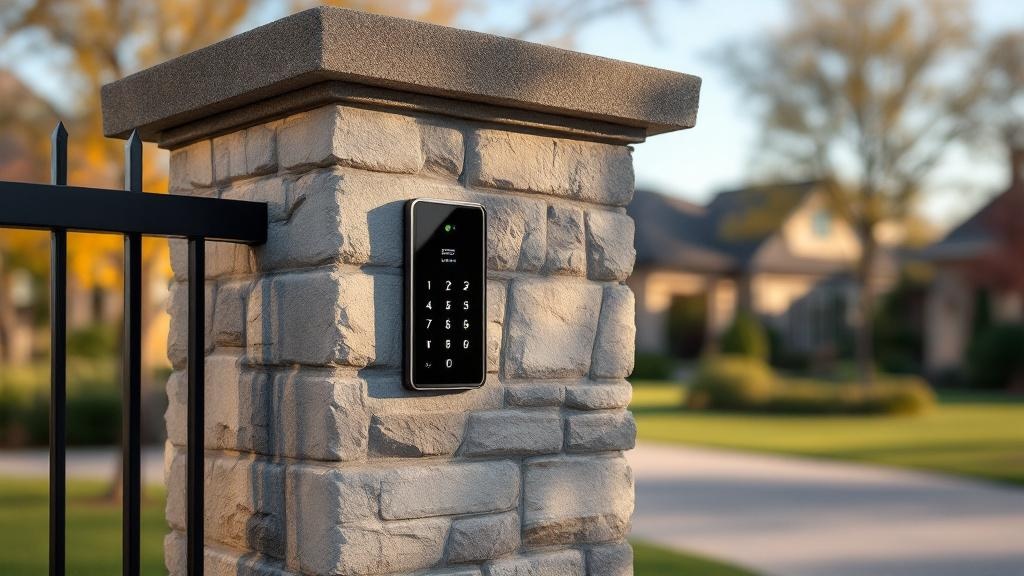 modern access control gate access control - professional installation by fence contractor in Dallas, Texas