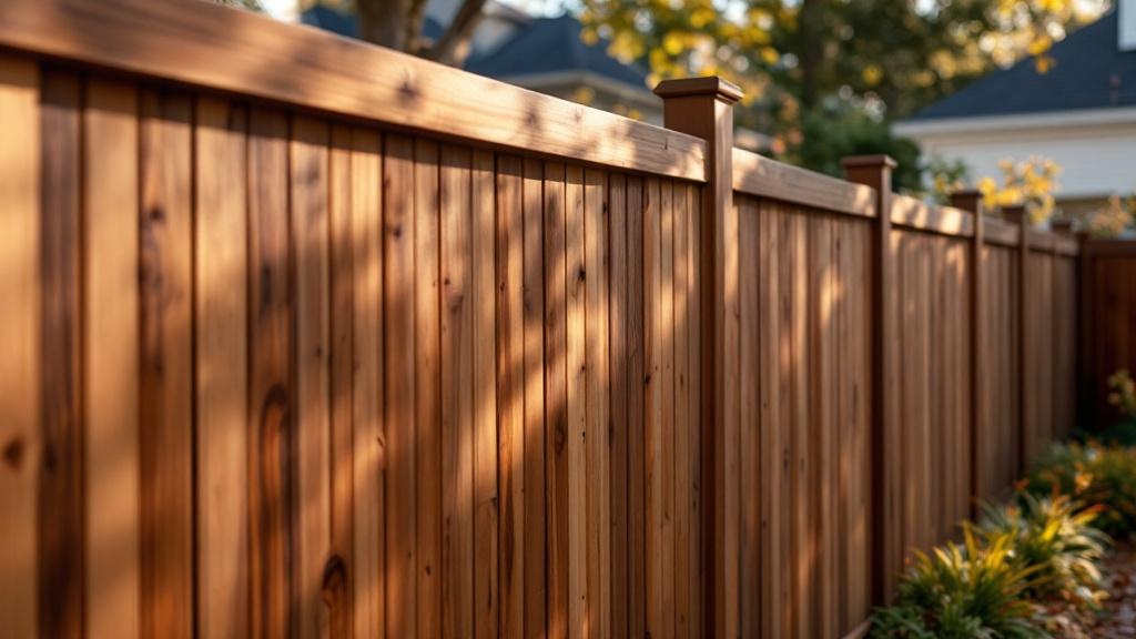 Pressure-Treated Pine wood privacy fence for backyard privacy in Georgia