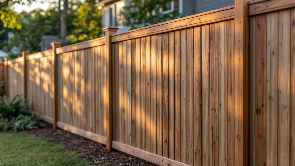 Western Red Cedar wood privacy fence for backyard privacy in North Carolina