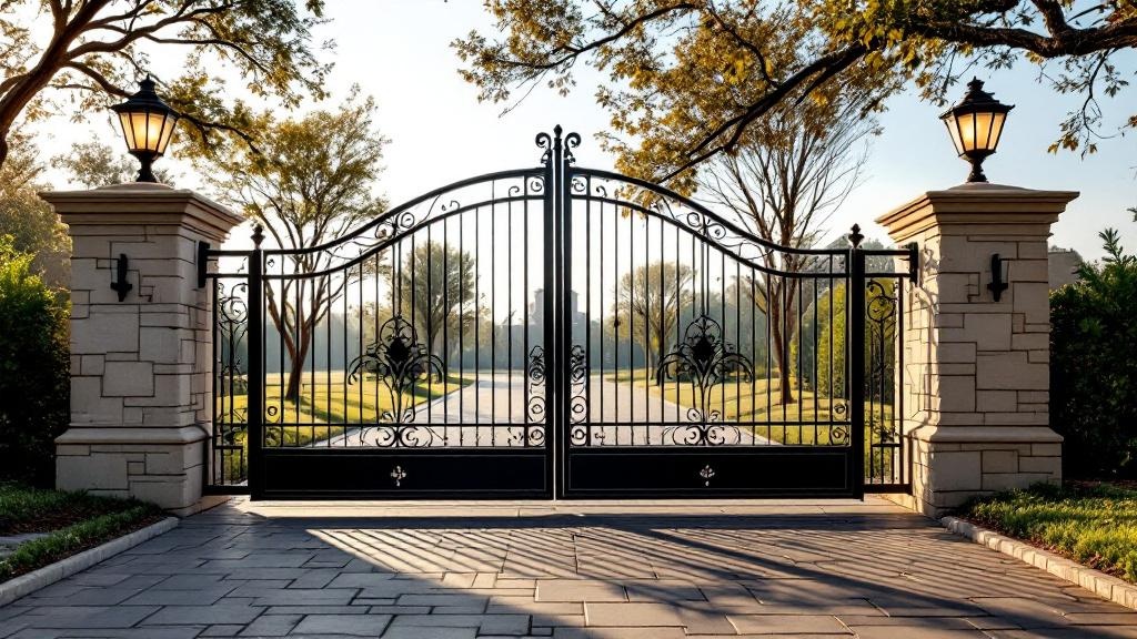 steel driveway gate for property entrance in Texas