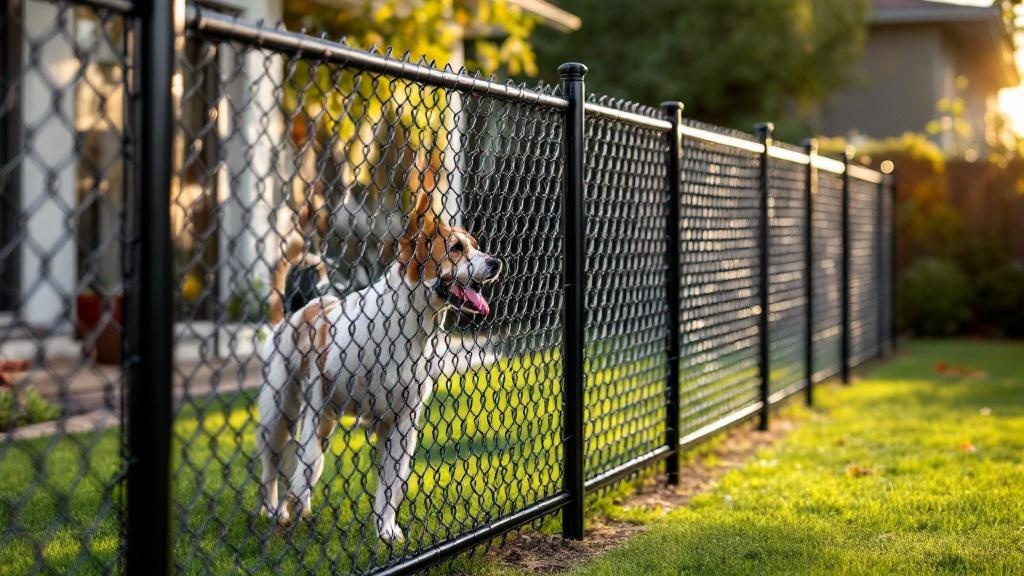 San Diego chain link fence contractor - quality black vinyl-coated chain link work