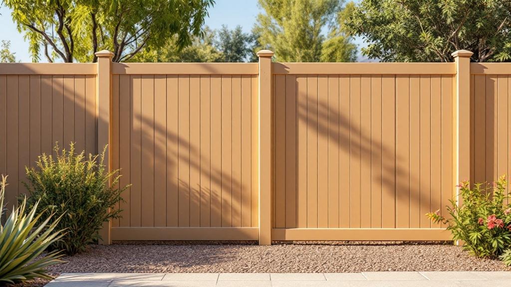 vinyl picket - 4-foot installation by fence contractor in Las Vegas, Nevada