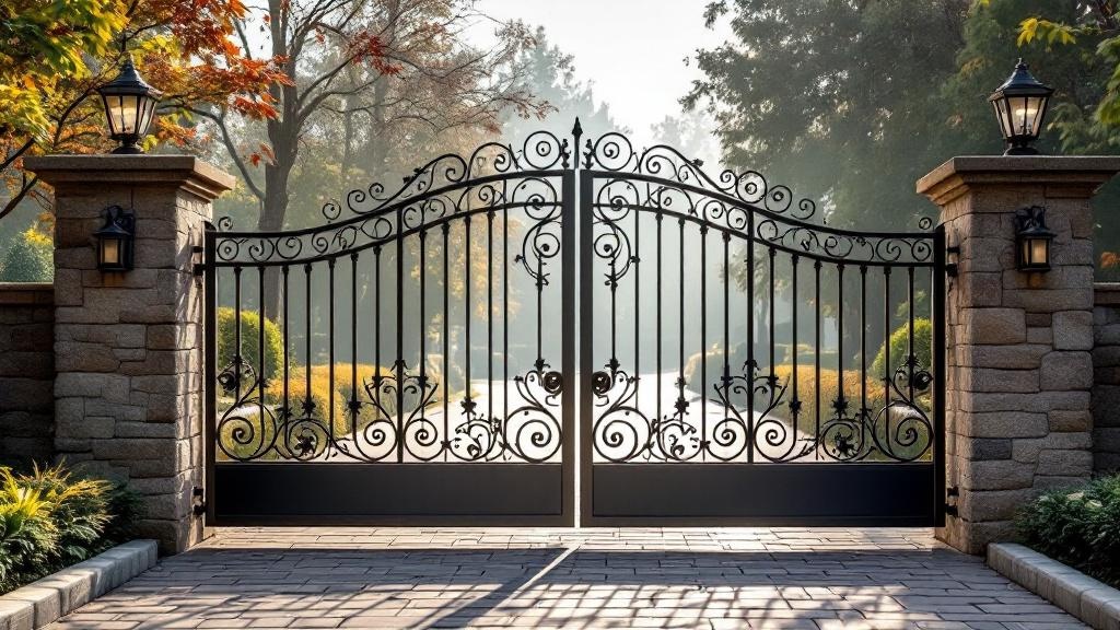 Professional driveway gate installation in Portland - property entrance