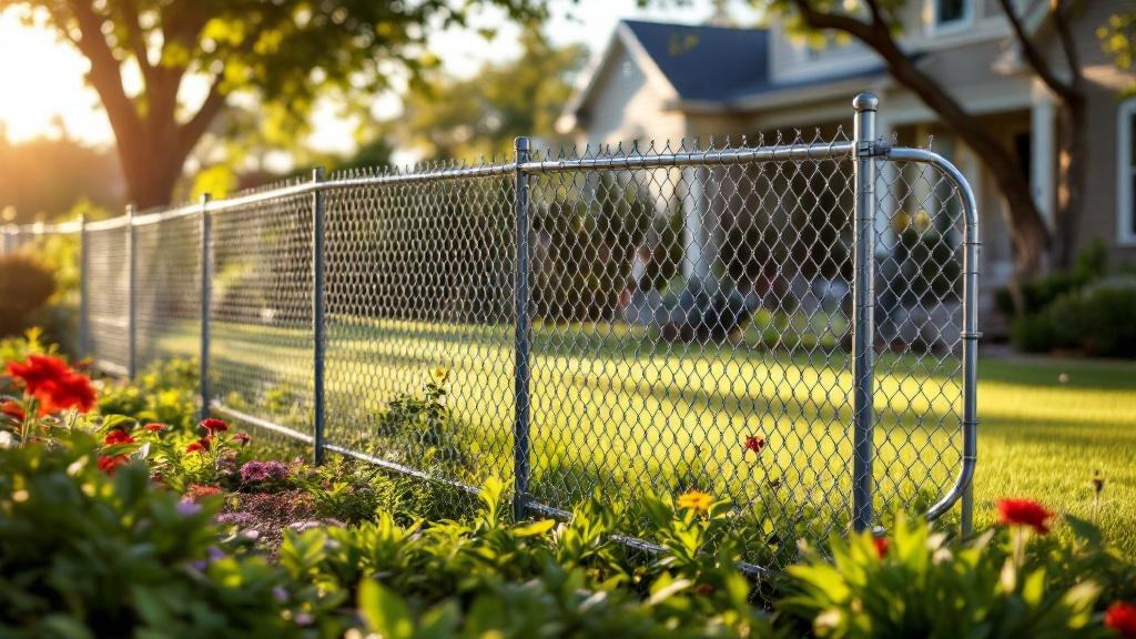 galvanized chain link diamond mesh - 5-foot installation by fence contractor in Dallas, Texas