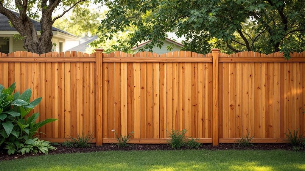 Redwood wood privacy fence for backyard privacy in Florida