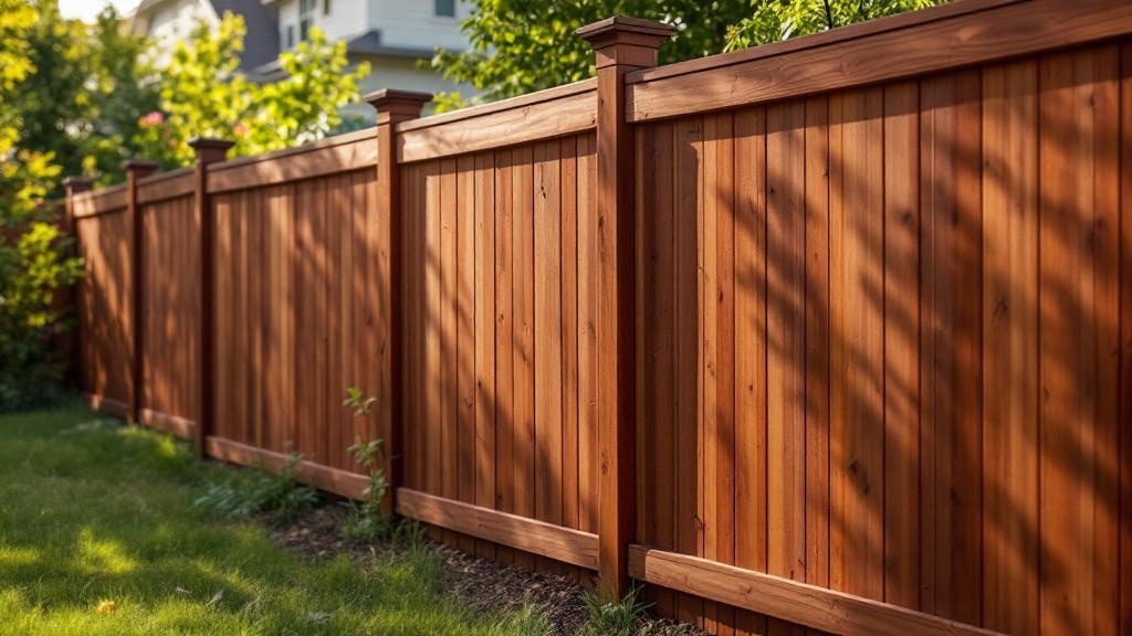 Western Red Cedar wood privacy fence for backyard privacy in Colorado