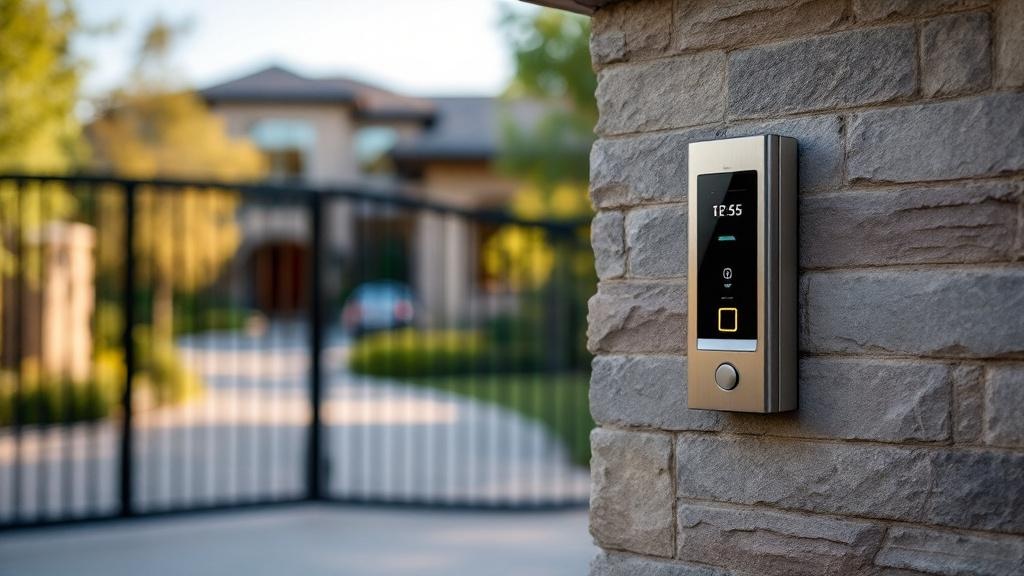 modern access control gate access control - professional installation by fence contractor in Denver, Colorado