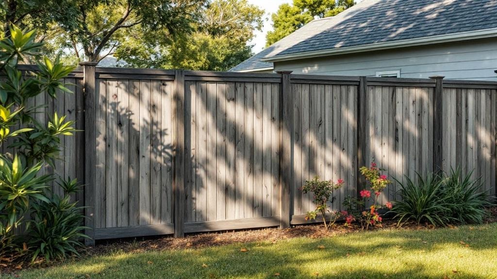 Western Red Cedar wood privacy fence for backyard privacy in Florida