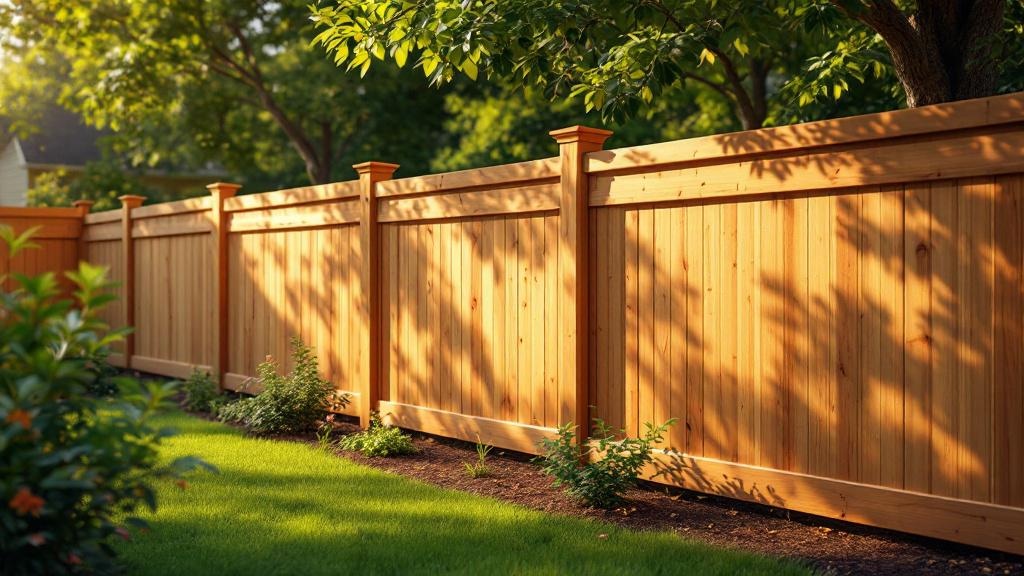 Pressure-Treated Pine wood privacy fence for backyard privacy in North Carolina