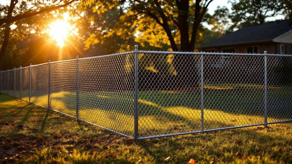 galvanized chain link chain link fence for property boundary in Georgia