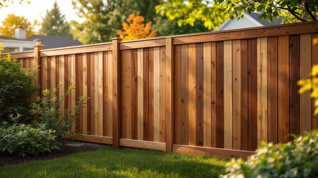 Pressure-Treated Pine wood privacy fence for backyard privacy in Oregon