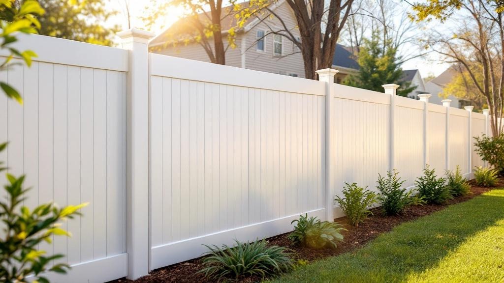 vinyl semi-privacy - 6-foot installation by fence contractor in Raleigh, North Carolina