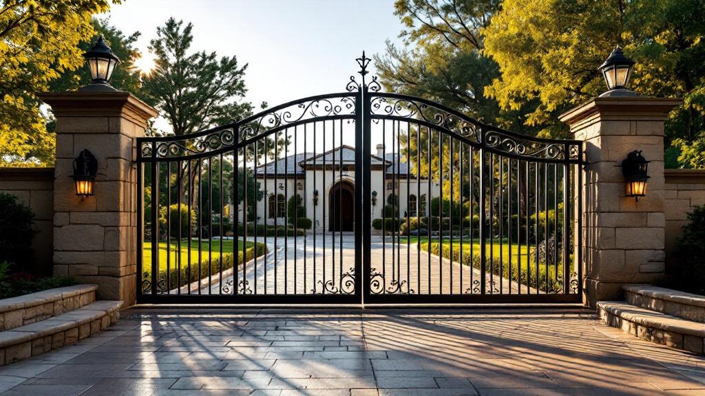 aluminum driveway gate - professional installation by fence contractor in Phoenix, Arizona
