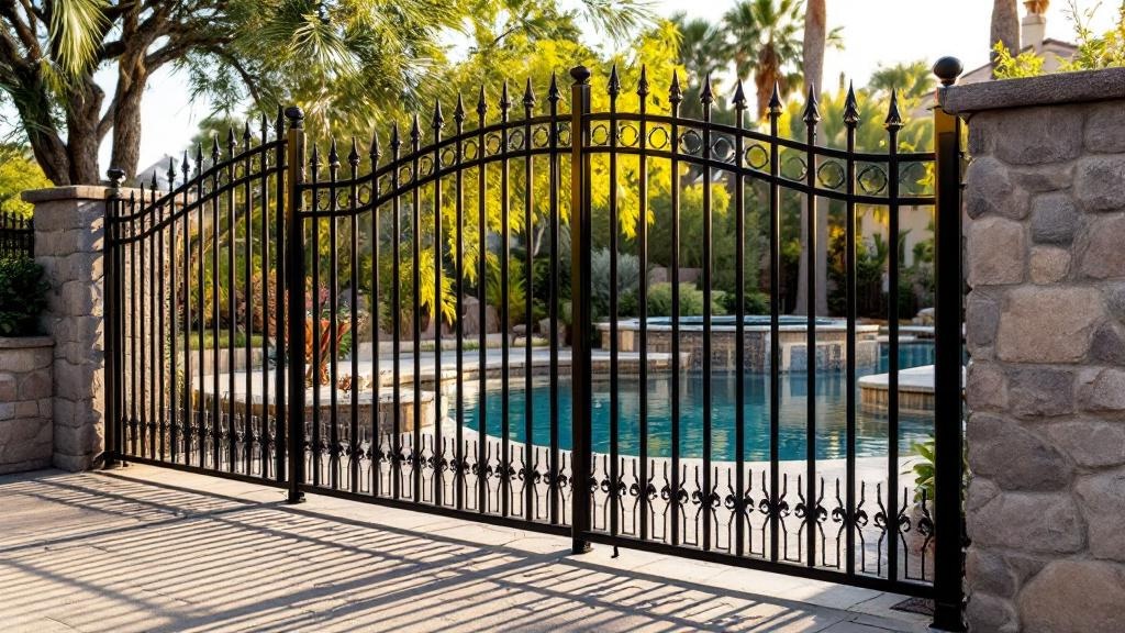 Professional aluminum fence installation in Las Vegas - pool enclosure