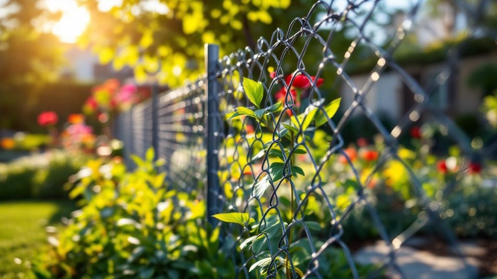 galvanized chain link chain link fence for garden protection in California