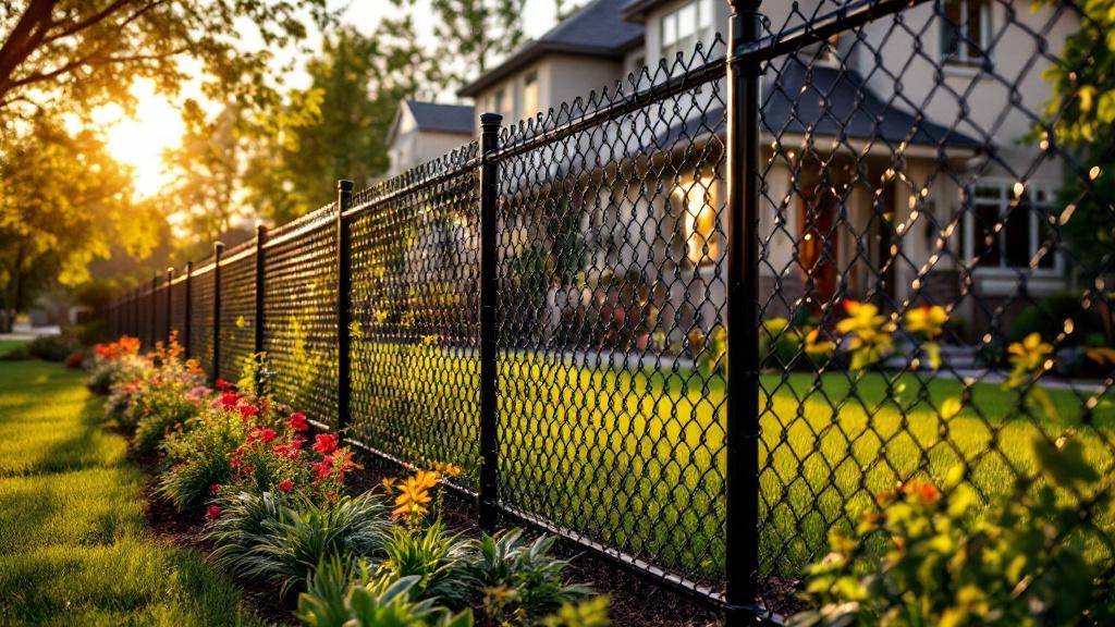 Denver chain link fence contractor - quality black vinyl-coated chain link work