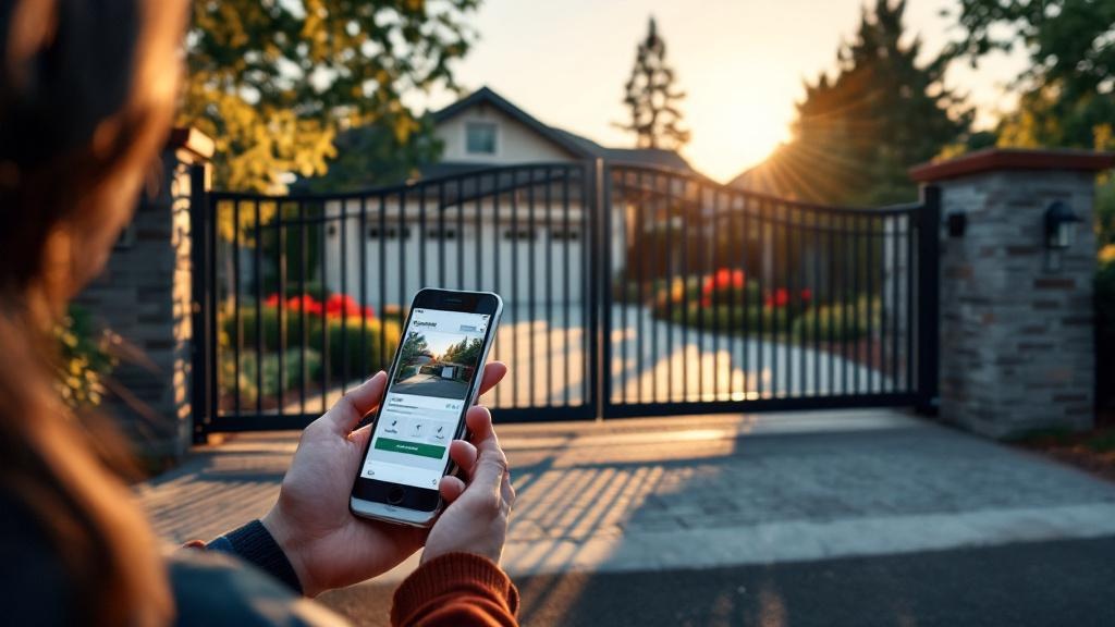 steel automatic gate - professional installation by fence contractor in Portland, Oregon