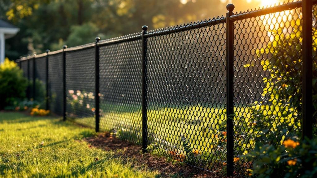 Professional chain link fence installation in Atlanta - garden protection