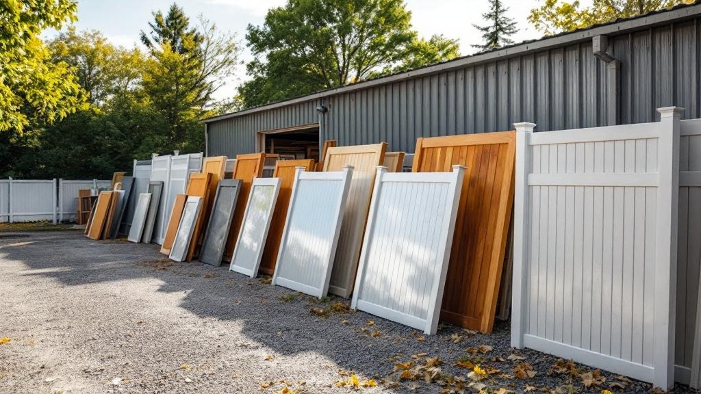vinyl fence panels materials display - professional installation by fence contractor in Austin, Texas