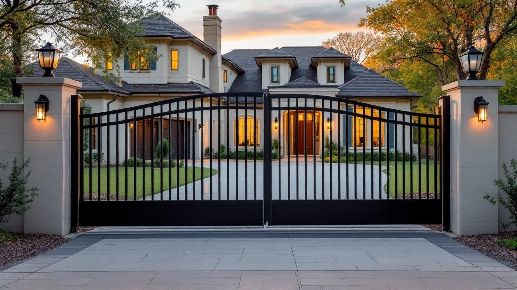 iron automatic gate - professional installation by fence contractor in Austin, Texas