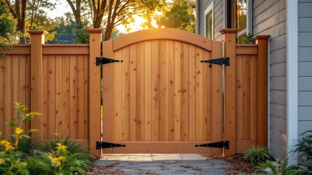 cedar wood arched top - professional installation by fence contractor in Atlanta, Georgia