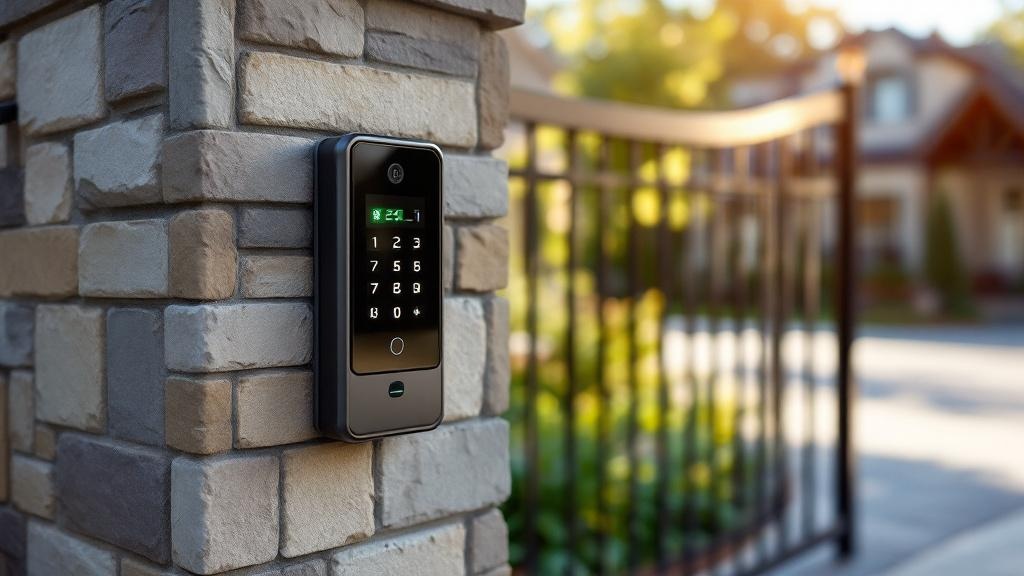 modern access control gate access control - professional installation by fence contractor in Atlanta, Georgia