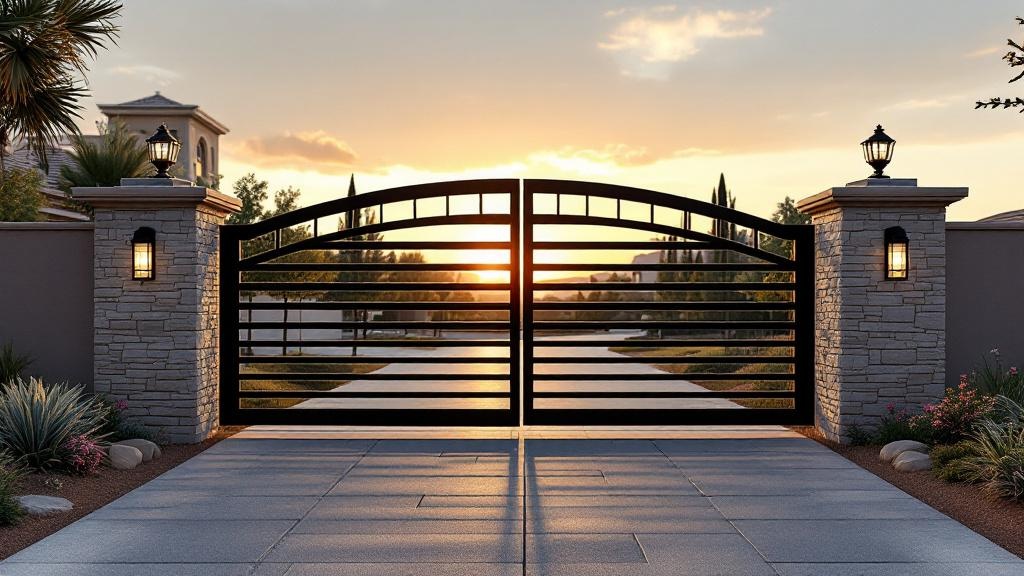 Professional driveway gate installation in Phoenix - property entrance