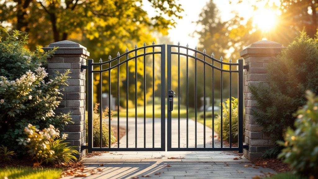 aluminum arched top - professional installation by fence contractor in Nashville, Tennessee