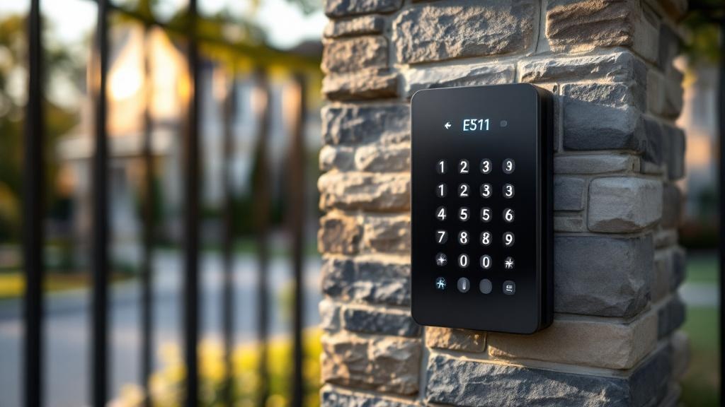 modern access control gate access control - professional installation by fence contractor in Nashville, Tennessee
