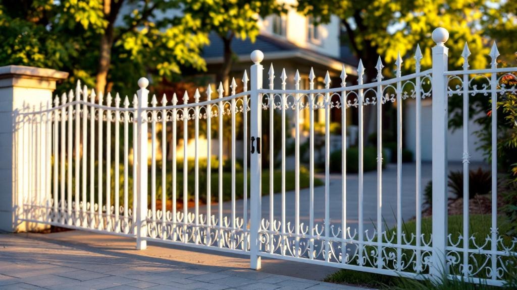aluminum flat-top - 6-foot installation by fence contractor in San Diego, California