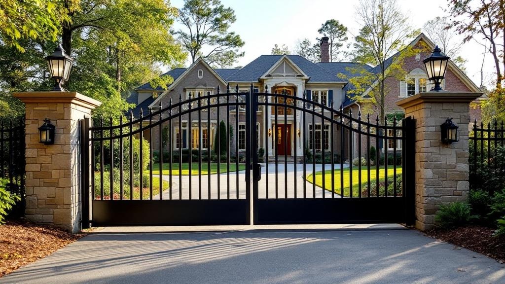 Professional driveway gate installation in Atlanta - property entrance
