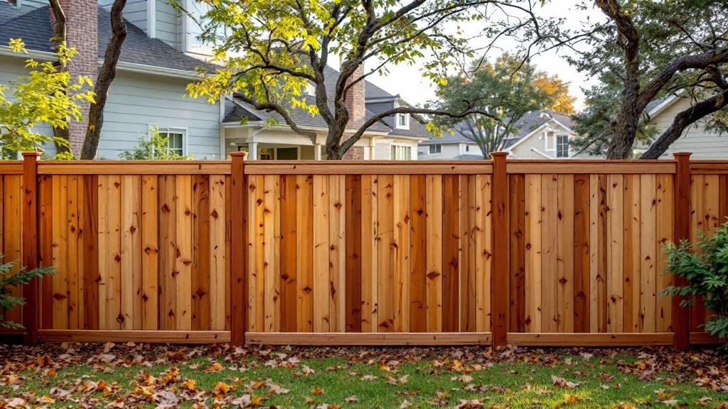 Western Red Cedar shadowbox - 8-foot installation by fence contractor in Austin, Texas
