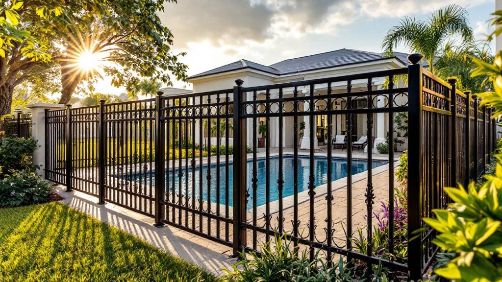 Professional aluminum fence installation in Tampa - pool enclosure