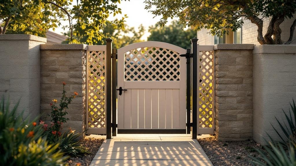 Professional walk gate installation in Las Vegas - side yard access
