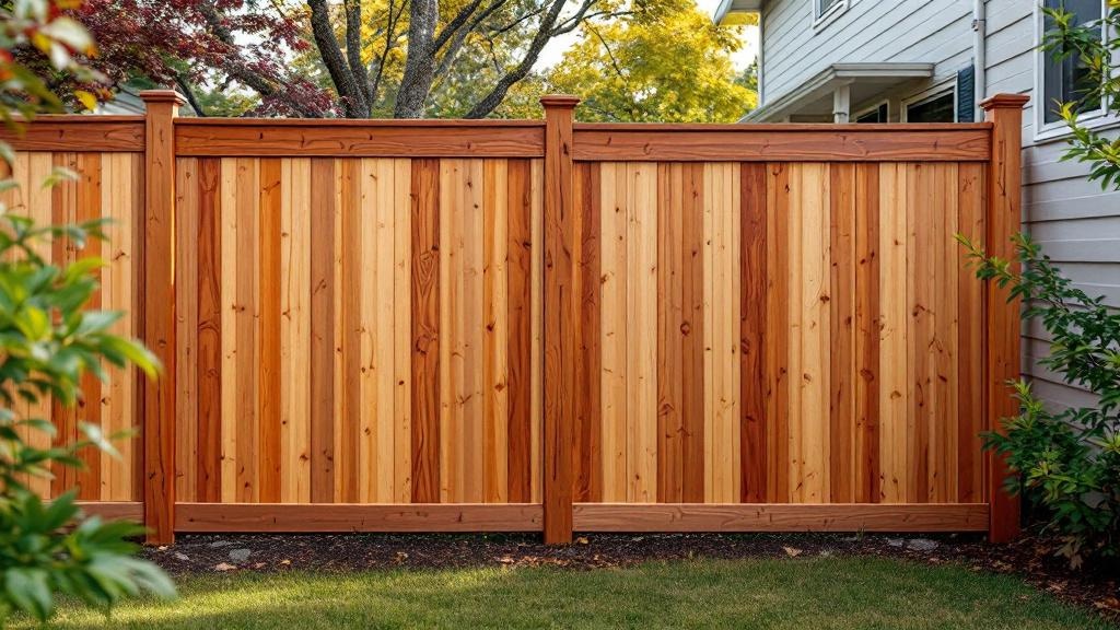 Western Red Cedar flat-top - 6-foot installation by fence contractor in Seattle, Washington