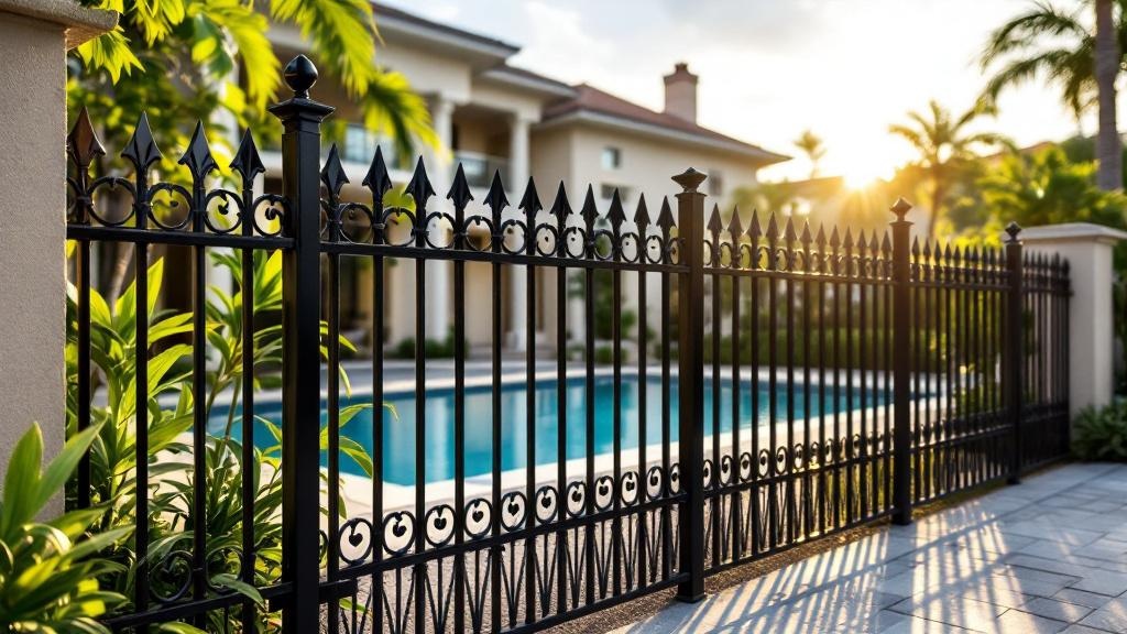 aluminum puppy picket - 6-foot installation by fence contractor in Miami, Florida