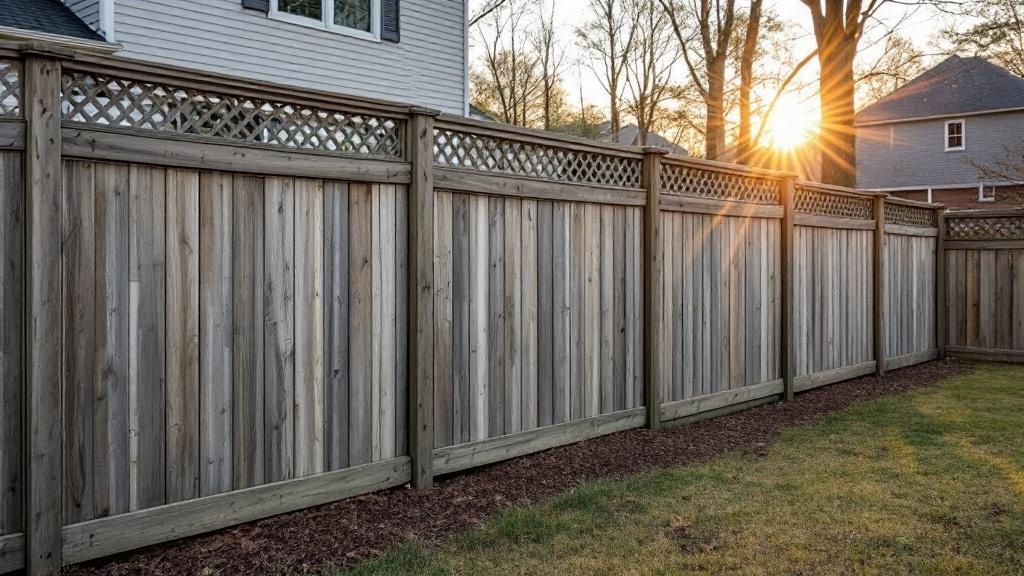 Professional wood privacy fence installation in Atlanta - backyard privacy