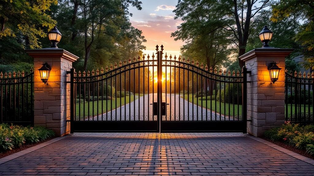 Professional driveway gate installation in Raleigh - property entrance