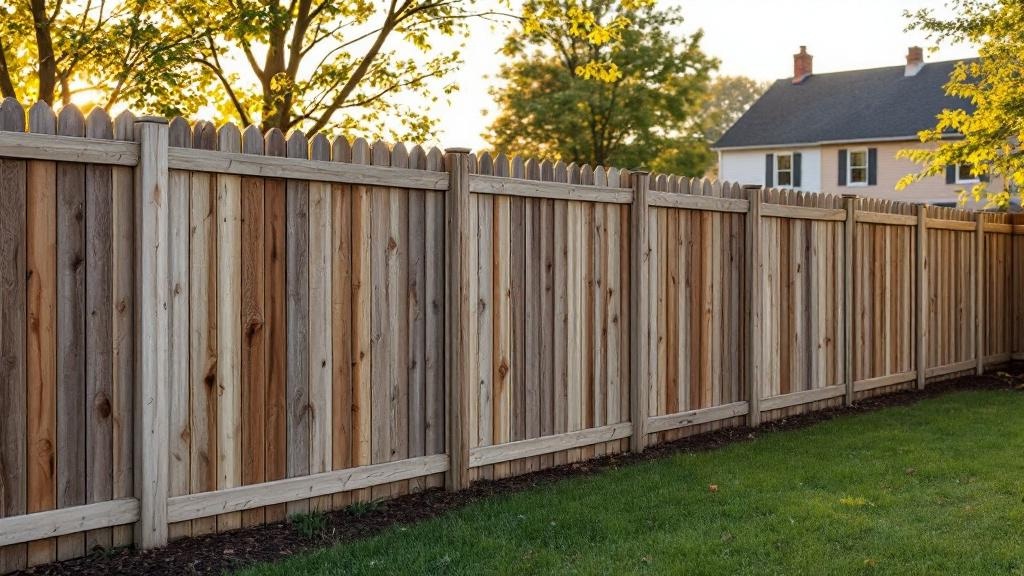 Professional wood privacy fence installation in Nashville - backyard privacy